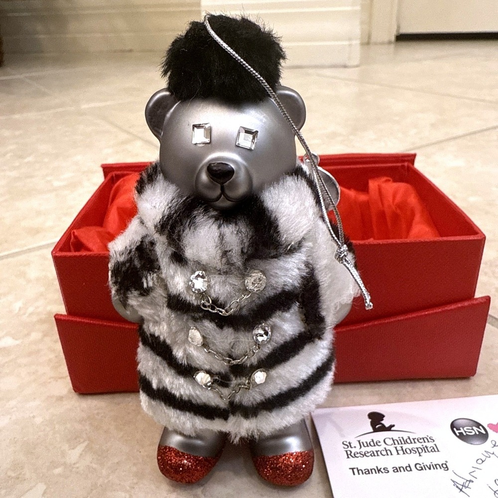 Adrienne Landau HSN St Jude 2014 Bear Ornament Swarovski Elements 332/400 Boxed